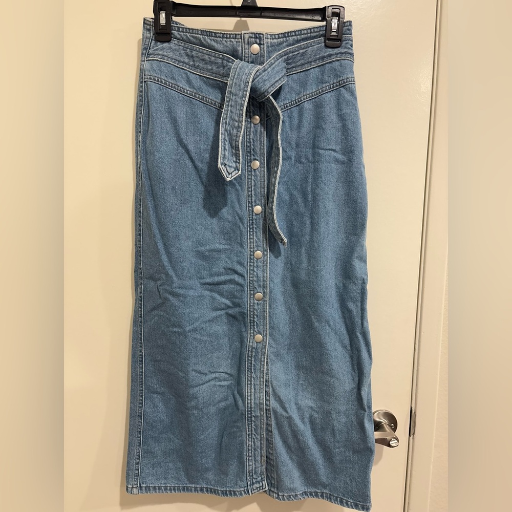BDG Urban Outfitters Denim Button-Down Midi Skirt, Small